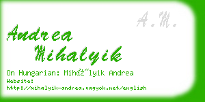 andrea mihalyik business card